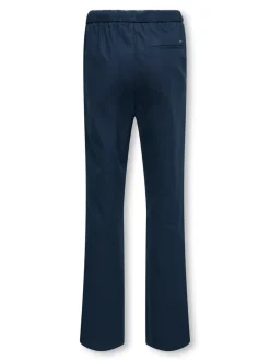 OSJLINUS Krój tapered Len Spodnie