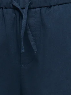 OSJLINUS Krój tapered Len Spodnie